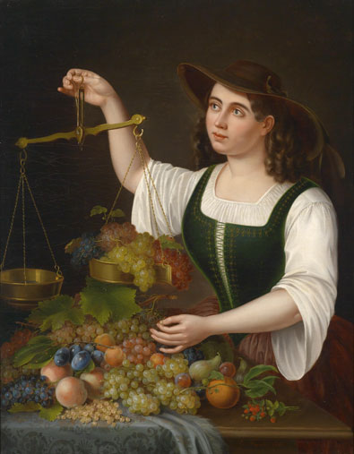 S Bohm George Forster Young Girl as a Fruit Seller for sale