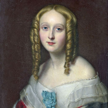 Oesterley-Carl-Wilhelm-Friedrich-Portrait-Baronin-Louise-Auguste-Charlotte-von-Adelebsen-Portrait-kaufen-S-Bohm-Antiquitaeten-thumb